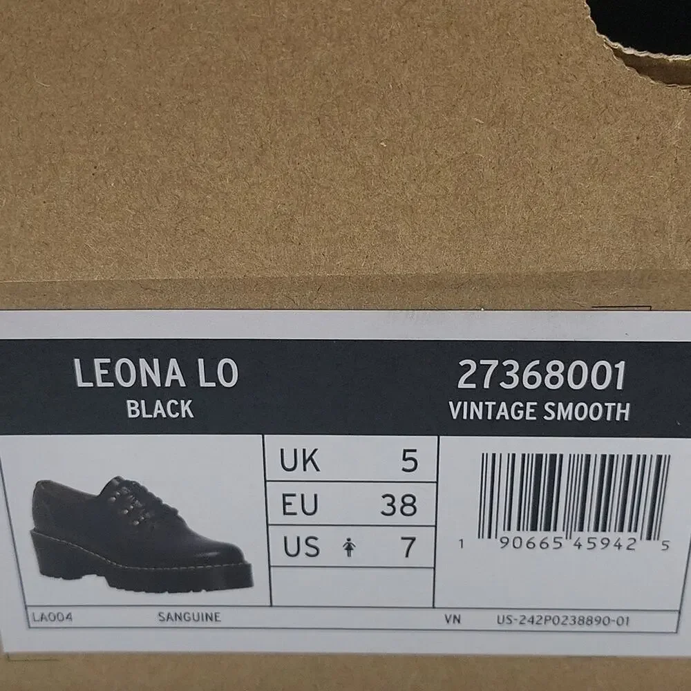 Dr. Martens Leona Lo Vintage Smoth Women's Shoes Size 7 Black Color NWT